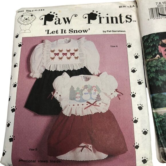 Lot of 8 Little Girl's Sewing Patterns All Uncut and Factory Folded Various Size - Picture 2 of 9